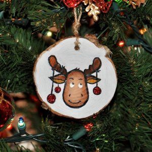 Hand-painted Reindeer Ornament